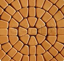  Тротуарная плитка 342 механический завод Классика круговая 60мм Оранжевый: внешний вид